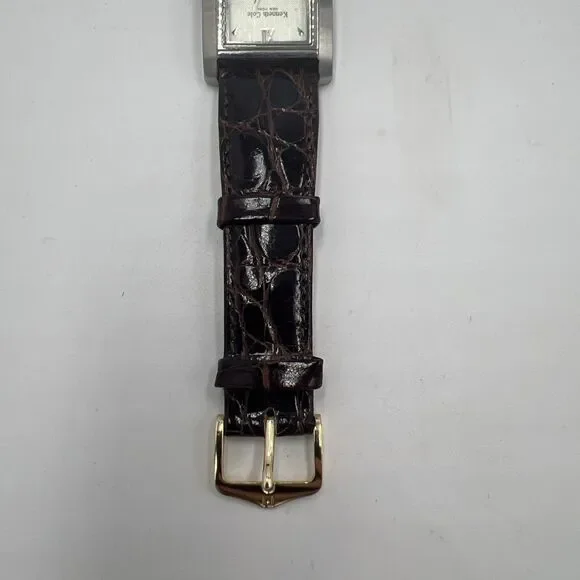 Kenneth Cole Watch New York Croc Leather - Brown 9 Inch Dark Brown Exceptional!